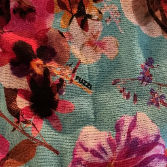 FUZZI Floral Halter Neck Swing Top, Size XL - Picture 14 of 16